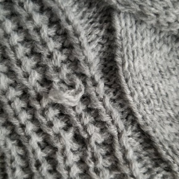 Military Hippie One Size Grey Batwing Sweater - Picture 4 of 7